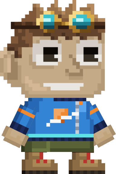 The Mascot, an example character